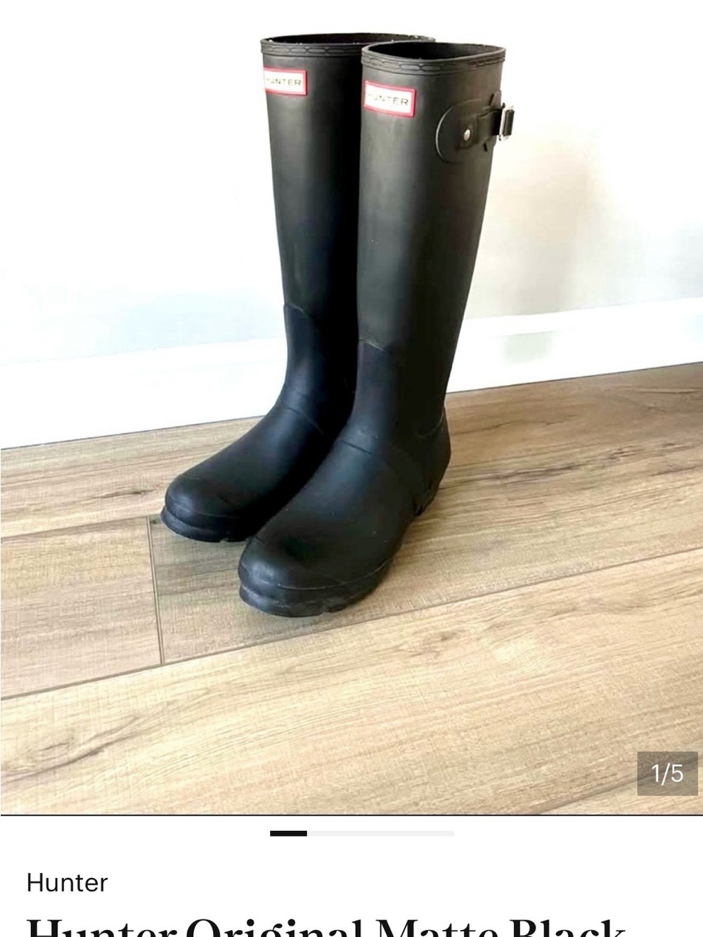 Boots - Hunter Tall Matte Black - Picture 4 of 12